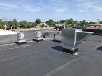 Typical roof hood exhaust system